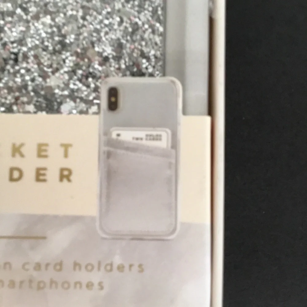 NANETTE LEPORE SILVER GLITTER PHONE POCKET…